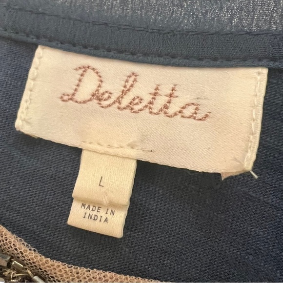 Anthropologie Deletta Josephine Embellished Top Large - Picture 8 of 15